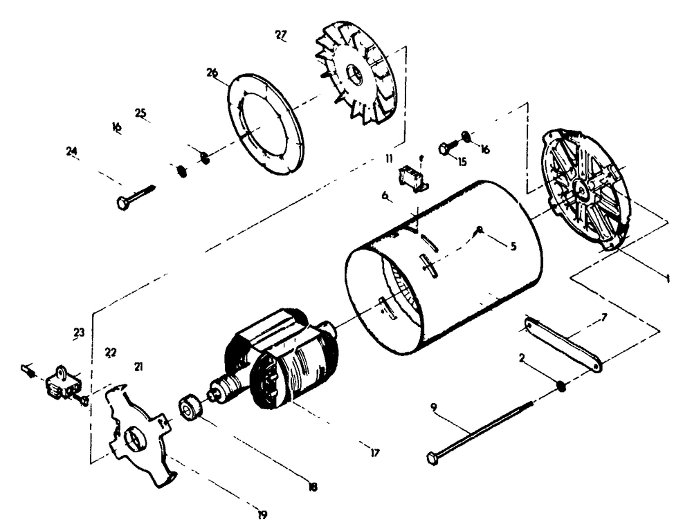 Stator Assembly Diagram and Parts List for 8923-0-4W112  Briggs and Stratton Generator